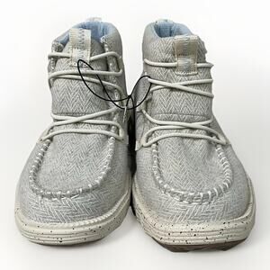 NWT Hey Dude Shoes Reyes Boot ivory Light Grey Women size 7 New 42006-105